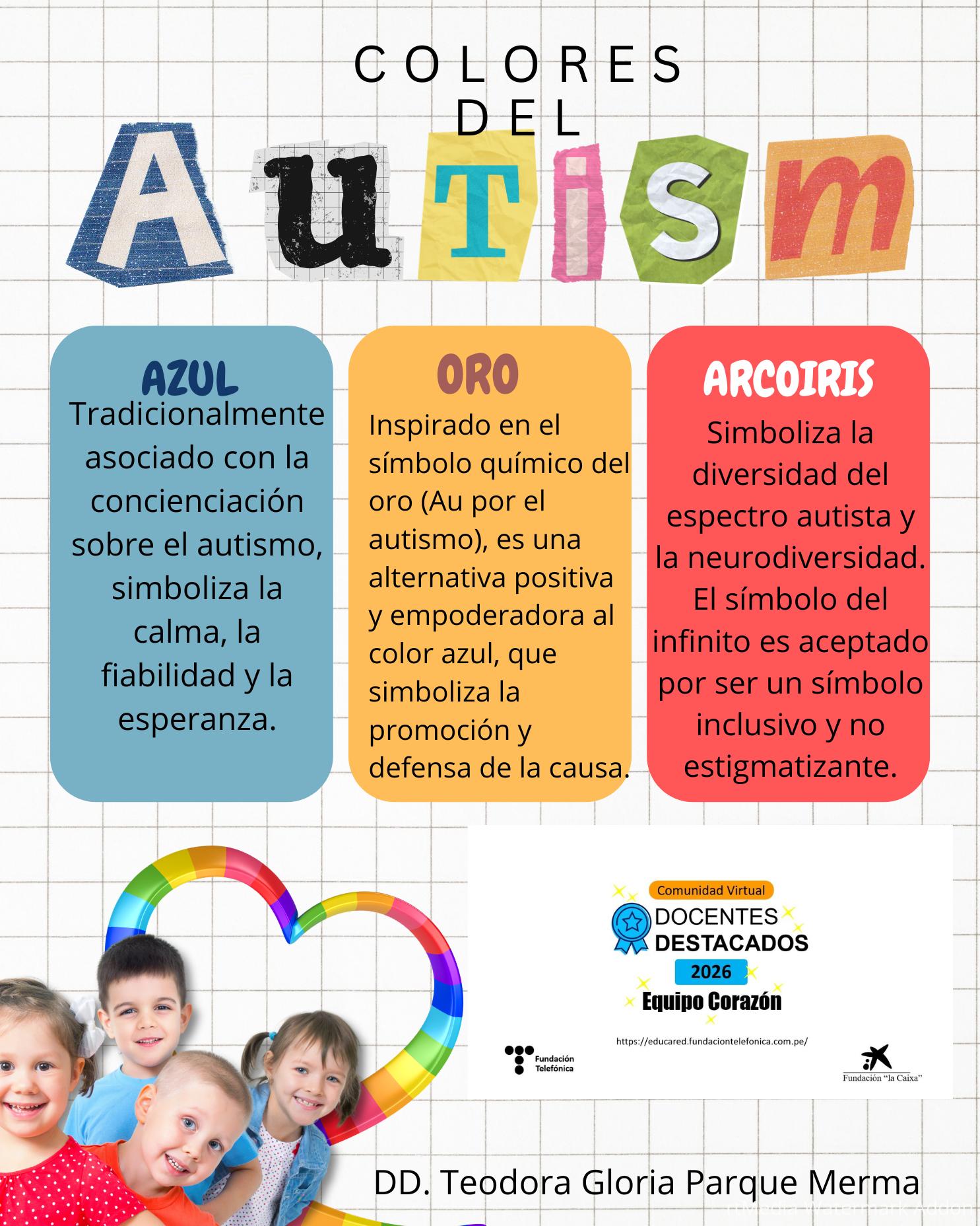 Blue Gold and Rainbow Illustrated Autism Awareness Instagram Post2